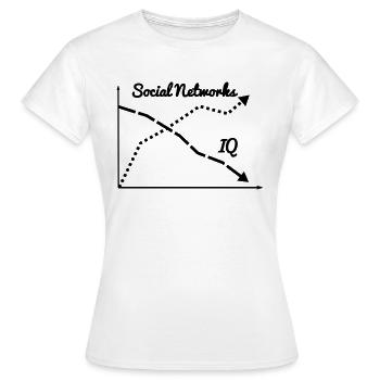 Réseaux sociaux et baisse du QI - T-shirt Femme - blanc - Devant - AI Model Female 172 dark (172cm)