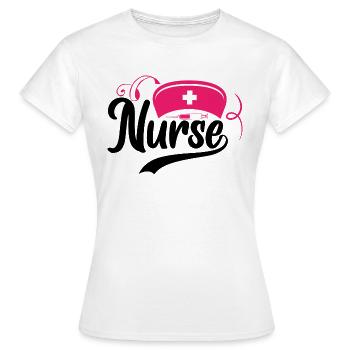 Infirmière-Médecin-Médical-Soins infirmiers-Hôpital-Rn-Rétro - T-shirt Femme - blanc - Devant - AI Model Female 172 dark (172cm)