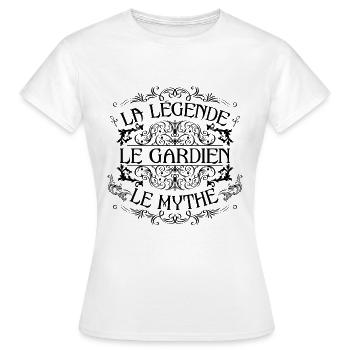 Gardien | la légende Gardien le mythe - T-shirt Femme - blanc - Devant - AI Model Female 172 dark (172cm)