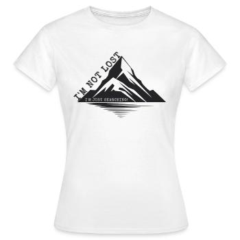 Ich bin nicht verloren - ich bin auf der Suche - Frauen T-Shirt - Weiß - Vorne - AI Model Female 172 dark (172cm)