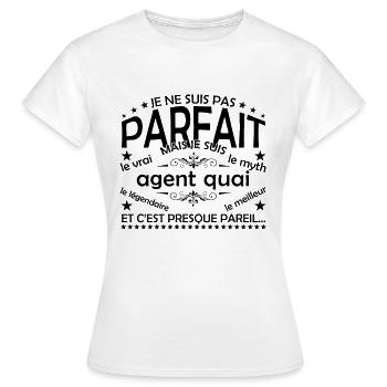 Dock Agent Geschenk Dock Agent Der echte Dock Agent - Frauen T-Shirt - Weiß - Vorne - AI Model Female 172 dark (172cm)