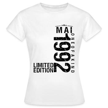 Anniversaire Mai 1992 Mai né en Mai - T-shirt Femme - blanc - Devant - AI Model Female 172 dark (172cm)