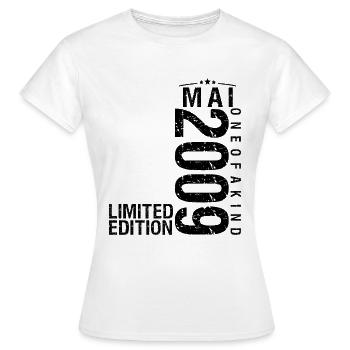 Anniversaire Mai 2009 Mai né en Mai - T-shirt Femme - blanc - Devant - AI Model Female 172 dark (172cm)