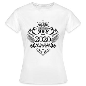 2020 Juli 2020 Geburtstag Juli 2020 - Frauen T-Shirt - Weiß - Vorne - AI Model Female 172 dark (172cm)