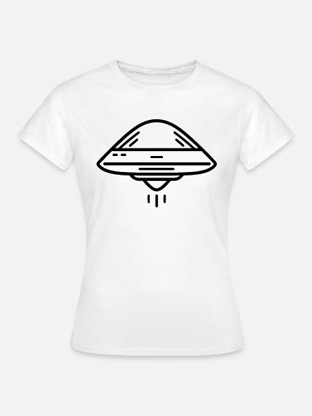fliegende Untertasse - Frauen T-Shirt - Weiß