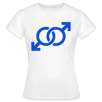 Homosexuelle Ehe Schwul - Frauen T-Shirt - Weiß - Vorne - AI Model Female 172 dark (172cm)