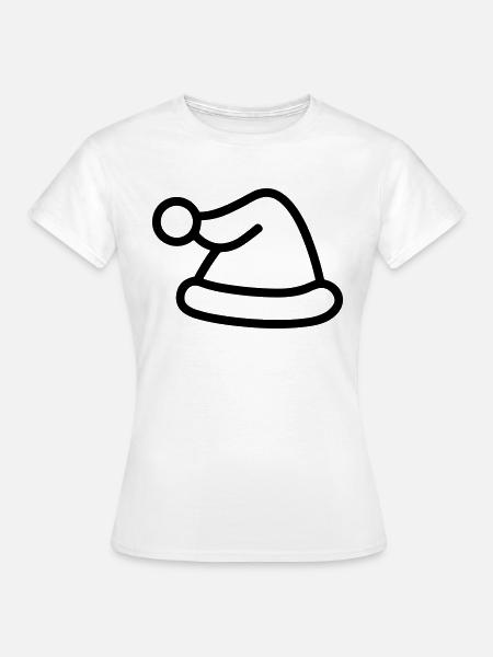 Weihnachtsmütze - Frauen T-Shirt - Weiß