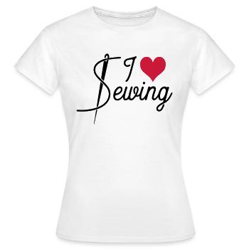 Coudre - T-shirt Femme - blanc - Devant - AI Model Female 172 dark (172cm)