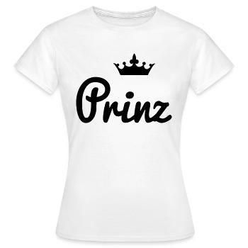Prinz - Frauen T-Shirt - Weiß - Vorne - AI Model Female 172 dark (172cm)