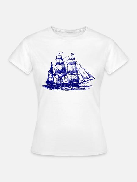 Segelboot Segelschiff - Frauen T-Shirt - Weiß