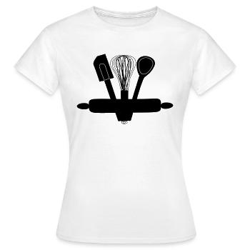 Faites cuire Silhouette cadeaux T-shirts - T-shirt Femme - blanc - Devant - AI Model Female 172 dark (172cm)