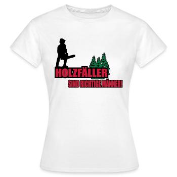holzfäller - Frauen T-Shirt - Weiß - Vorne - AI Model Female 172 dark (172cm)