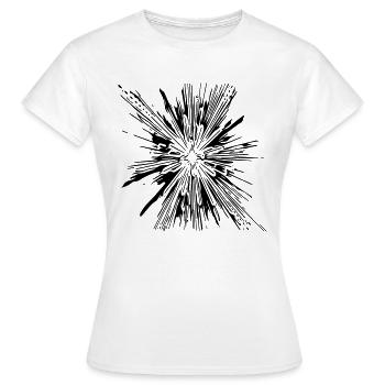 Explosion - Vintage Vector Lines - Women's T-Shirt - white - Front - AI Model Female 172 dark (172cm)