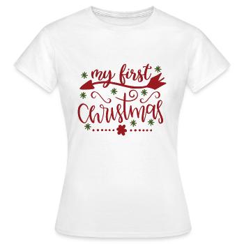 Mon premier Noël - T-shirt Femme - blanc - Devant - AI Model Female 172 dark (172cm)