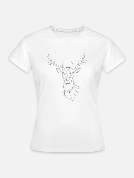 Poligonhirsch - Frauen T-Shirt - Weiß