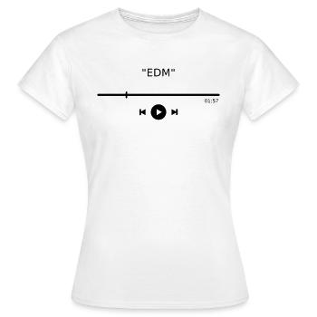 Musik Player EDM Electronic Dance Music MP3 Play - Frauen T-Shirt - Weiß - Vorne - AI Model Female 172 dark (172cm)