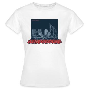 Maihattan Francfort Graffiti - T-shirt Femme - blanc - Devant - AI Model Female 172 dark (172cm)