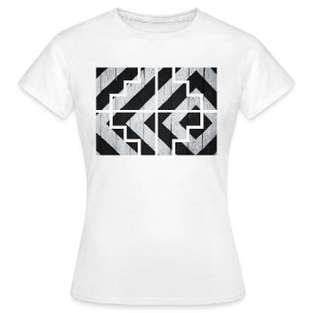 Géométrique - T-shirt Femme - blanc - Devant - AI Model Female 172 dark (172cm)