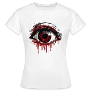 Oeil ensanglanté - T-shirt Femme - blanc - Devant - AI Model Female 172 dark (172cm)