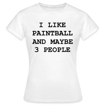 Paintball Airsoft - T-shirt Femme - blanc - Devant - AI Model Female 172 dark (172cm)