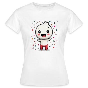 Joie de carnaval avec des confettis - T-shirt Femme - blanc - Devant - AI Model Female 172 dark (172cm)