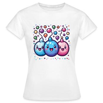 Joie de carnaval avec des confettis - T-shirt Femme - blanc - Devant - AI Model Female 172 dark (172cm)