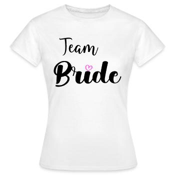 team bride - Frauen T-Shirt - Weiß - Vorne - AI Model Female 172 dark (172cm)