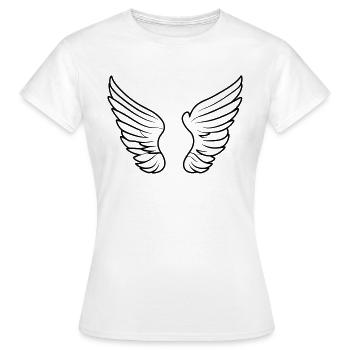 Ailes d'ange - T-shirt Femme - blanc - Devant - AI Model Female 172 dark (172cm)