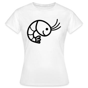 Crevette - T-shirt Femme - blanc - Devant - AI Model Female 172 dark (172cm)
