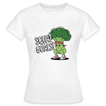Objectifs de squat - T-shirt Femme - blanc - Devant - AI Model Female 172 dark (172cm)