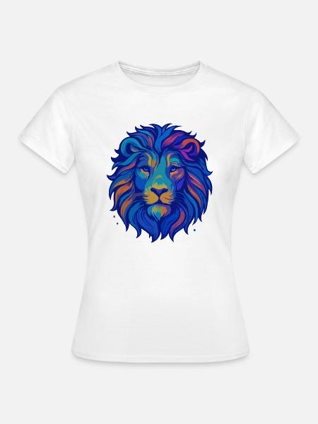 Saphir Löwe - Frauen T-Shirt - Weiß