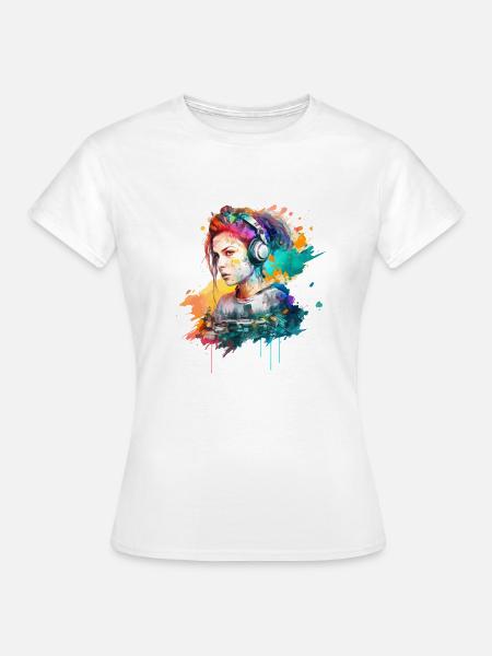 Farb DJane - Frauen T-Shirt - Weiß