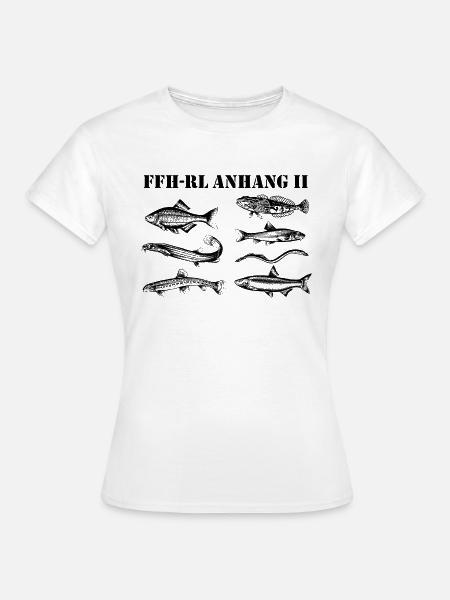 FFH-Anhang II Fische - Frauen T-Shirt - Weiß