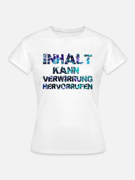 Verwirrung blau - Frauen T-Shirt - Weiß