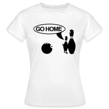 Bowling, bowling, boule, boule de bowling, grève - T-shirt Femme - blanc - Devant - AI Model Female 172 dark (172cm)