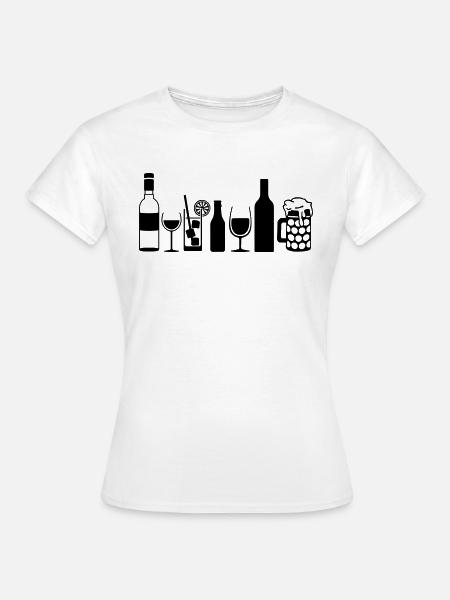 drinking_alcohol_f1 - Frauen T-Shirt - Weiß