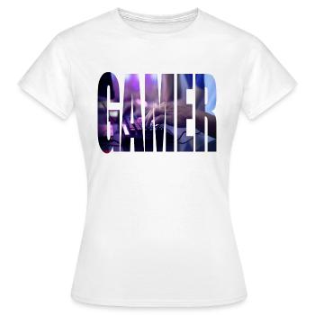 gamer - Women's T-Shirt - white - Front - AI Model Female 172 dark (172cm)