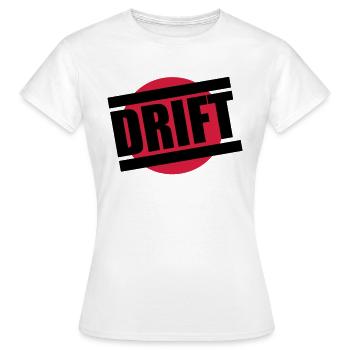 Bold DRIFT JAPAN Apparel Flag Logo - Frauen T-Shirt - Weiß - Vorne - AI Model Female 172 dark (172cm)