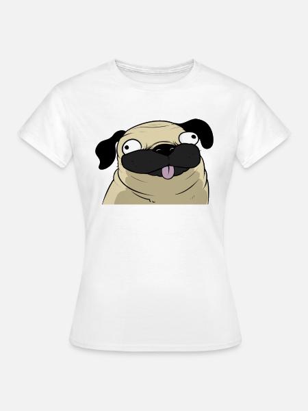 Pug - Frauen T-Shirt - Weiß