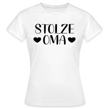 Stolze Oma - Frauen T-Shirt - Weiß - Vorne - AI Model Female 172 dark (172cm)