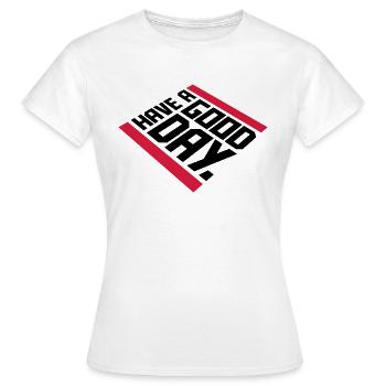 Bonne journée - T-shirt Femme - blanc - Devant - AI Model Female 172 dark (172cm)
