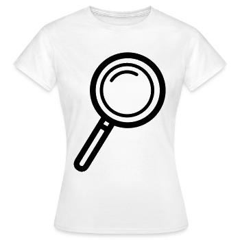 Lupe Symbol - Frauen T-Shirt - Weiß - Vorne - AI Model Female 172 dark (172cm)