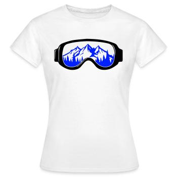 skibrille - Frauen T-Shirt - Weiß - Vorne - AI Model Female 172 dark (172cm)