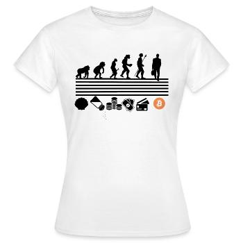 Bitcoin-Entwicklung - Frauen T-Shirt - Weiß - Vorne - AI Model Female 172 dark (172cm)