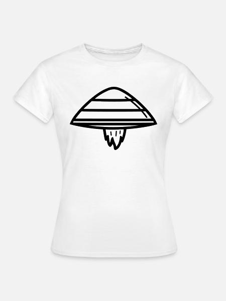 fliegende Untertasse - Frauen T-Shirt - Weiß