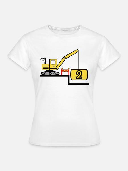 Bagger - Frauen T-Shirt - Weiß