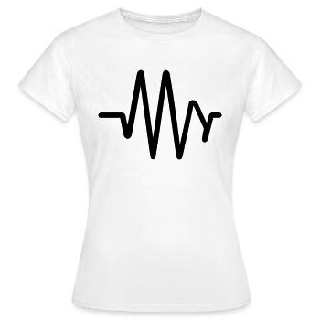 Pouls battement de coeur - T-shirt Femme - blanc - Devant - AI Model Female 172 dark (172cm)