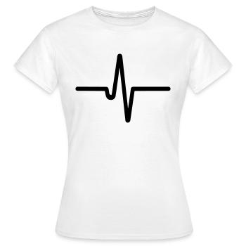 Heartbeat, pulse - Women's T-Shirt - white - Front - AI Model Female 172 dark (172cm)