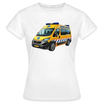 Krankenwagen modern - Frauen T-Shirt - Weiß - Vorne - AI Model Female 172 dark (172cm)