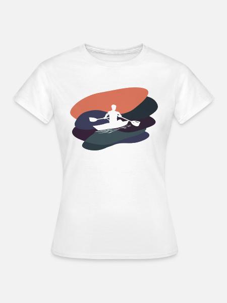Rudern Regatta Fluss - Frauen T-Shirt - Weiß